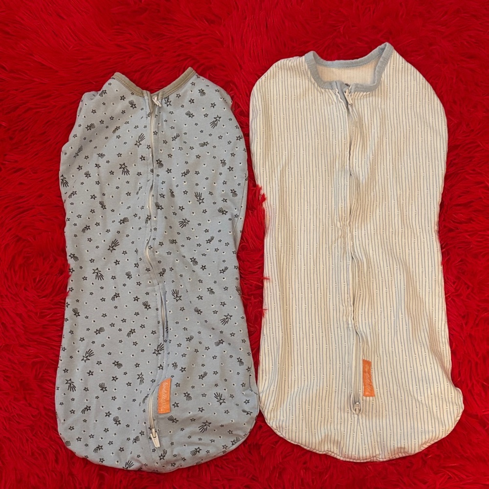 SwaddleMe Kids Sleep Sacks - Blue and Cream